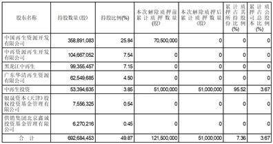 中再资源环境股份有限公司 关于控股股东股票质押式回购交易提前购回的公告