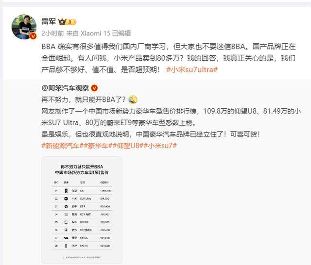 小米汽车卖到80多万<strong></p>
<p>苹果公司股票</strong>，再不努力就只能开BBA？雷军回应：雷军：不要迷信BBA，国产品牌正在全面崛起