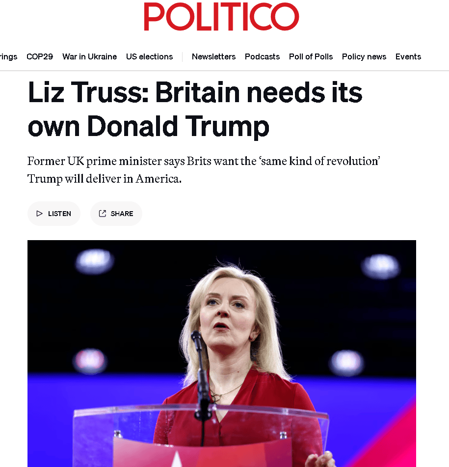 美媒：英国任期最短首相特拉斯<strong></p>
<p>鲸探</strong>，成了特朗普“迷妹”