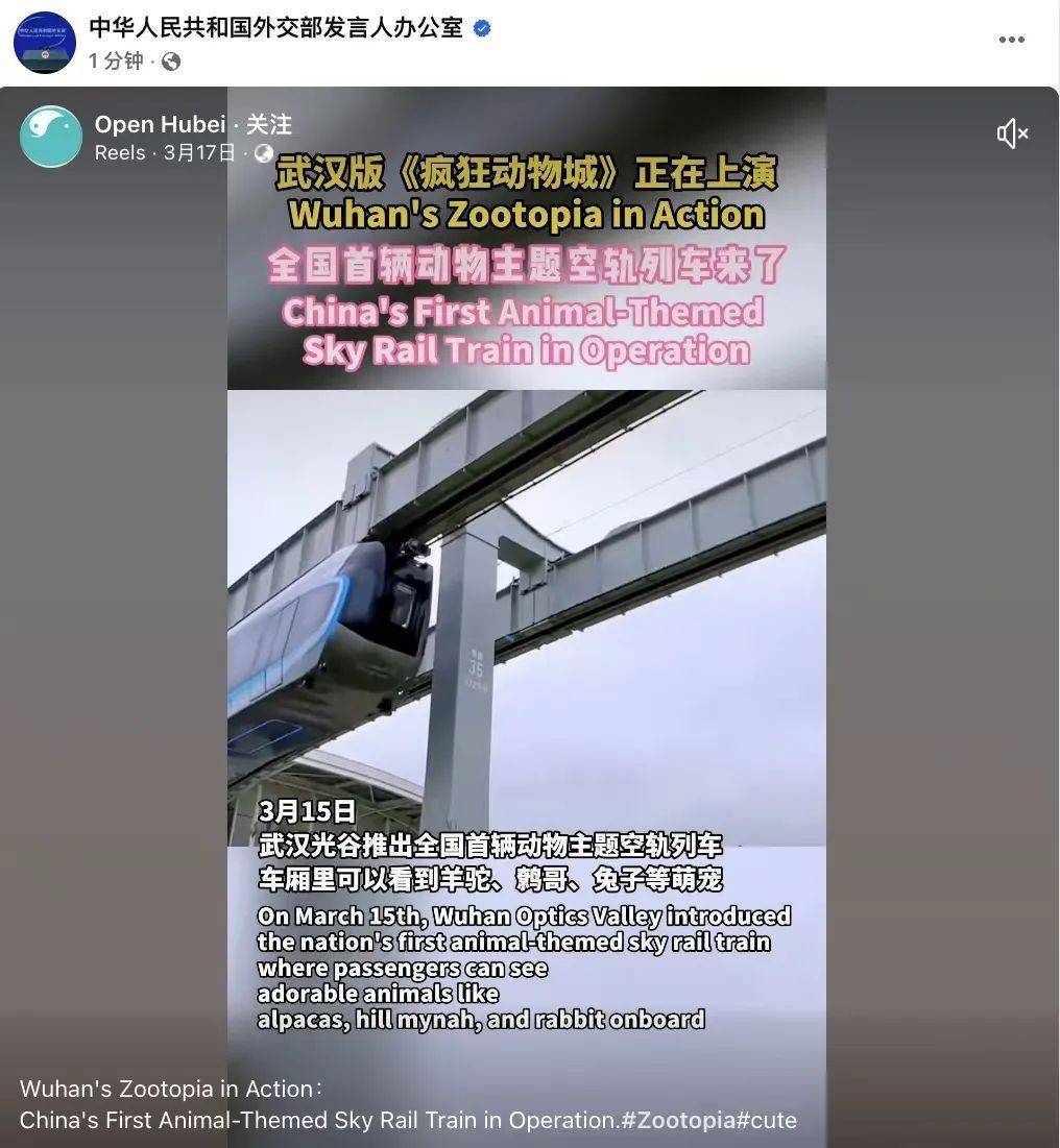 外交部转发<strong></p>
<p>乌克兰</strong>！武汉空轨上有羊驼
