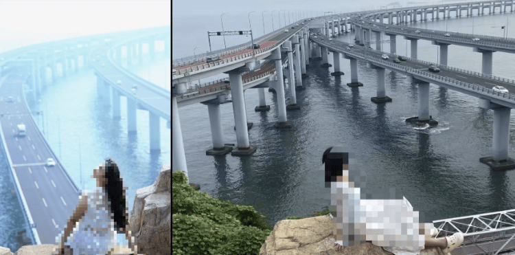 大连一跨海大桥观景台有游客翻栏杆踩空心造景石拍照<strong></p>
<p>波卡币行情</strong>，当地回应