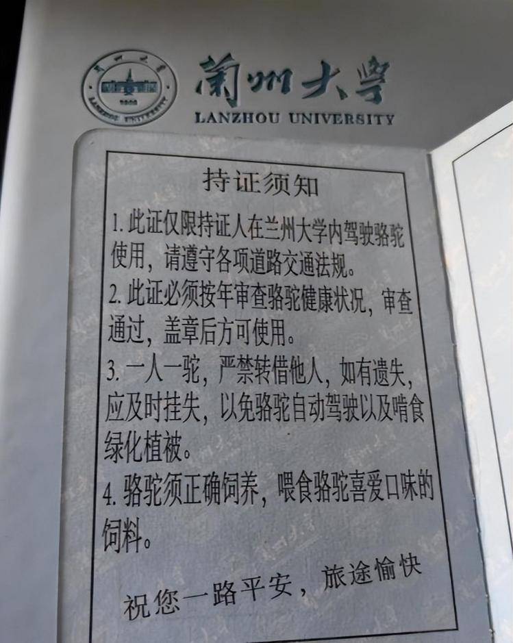 一人一驼<strong></p>
<p>卡波币行情</strong>，骆驼尾气排放超标要扣分？兰大回应学生持证骑骆驼上学：骆驼驾驶证为学校文创，非官方证件